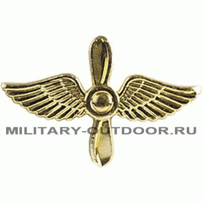 Знак-эмблема на петлицу ВВС золотистый