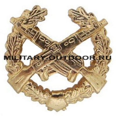 Знак-эмблема на петлицу Мотострелковые войска золотистый 07030141