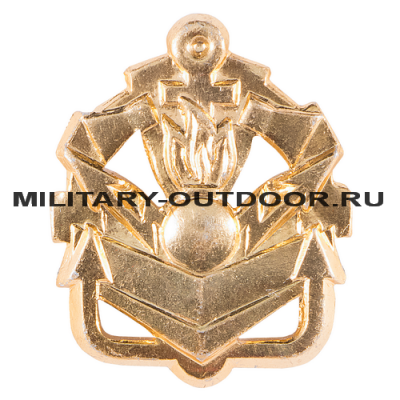 Знак-эмблема на петлицу Инженерные войска золотистый 07030029