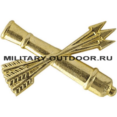 Знак-эмблема на петлицу Войска ПВО золотистый 07030009