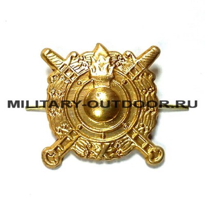 Знак-эмблема на петлицу ВВ МВД золотистый 07030050