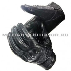 Anbison Leather Protected Tactical Gloves Black