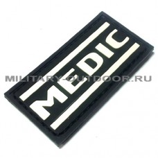 Патч Medic 70x35мм Black/White PVC