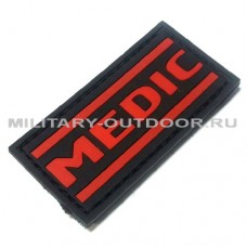 Патч Medic 70x35мм Black/Red PVC