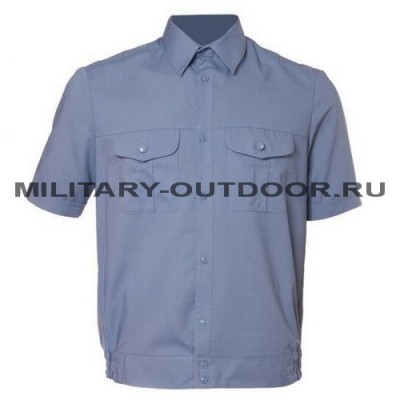 Рубашка форменная офицерская короткий рукав серо-голубая МВД 01190012